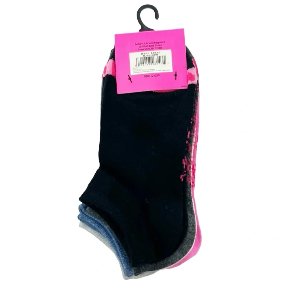Betsy Johnson 6 Pairs Low Cuts Socks NIB